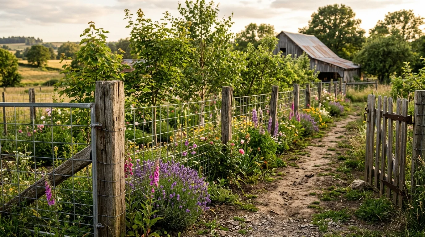 Rustic Outdoor Area With Cattle Panels